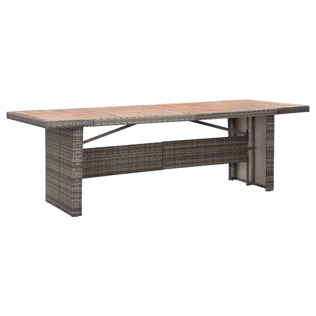 Patio Outdoor Table Deck Outside Porch Furniture Balcony Home Decor 94.5"x35.4"x29.1" Poly Rattan and Solid Acacia Wood
Patio Outdoor Table Deck Outside Porch Furniture Balcony Home Decor 94.5"x35.4"x29.1" Poly Rattan and Solid Acacia Wood