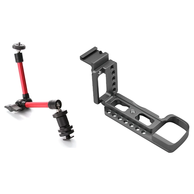 11 Inch Adjustable Friction Articulating Magic Arm & Vertical Shoot Hand Grip with Hot Shoe
11 Inch Adjustable Friction Articulating Magic Arm & Vertical Shoot Hand Grip with Hot Shoe