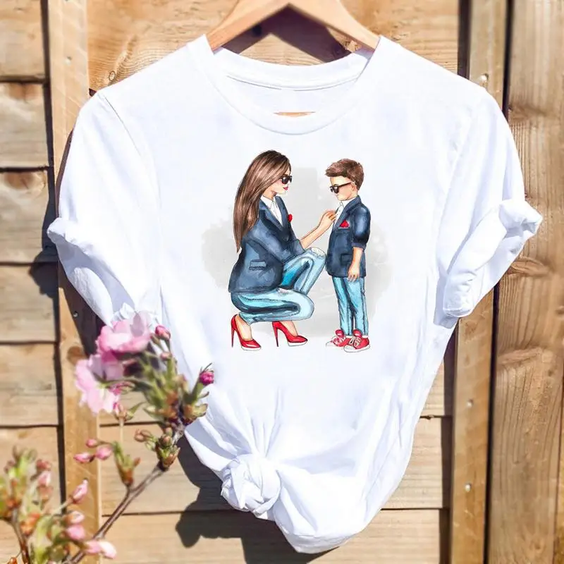 Women Graphic T Top Mama Mother Mom Print T-shirts Fashion Short Sleeve Watercolor Son Love Summer Shirt Female Tee T-Shirt
Women Graphic T Top Mama Mother Mom Print T-shirts Fashion Short Sleeve Watercolor Son Love Summer Shirt Female Tee T-Shirt