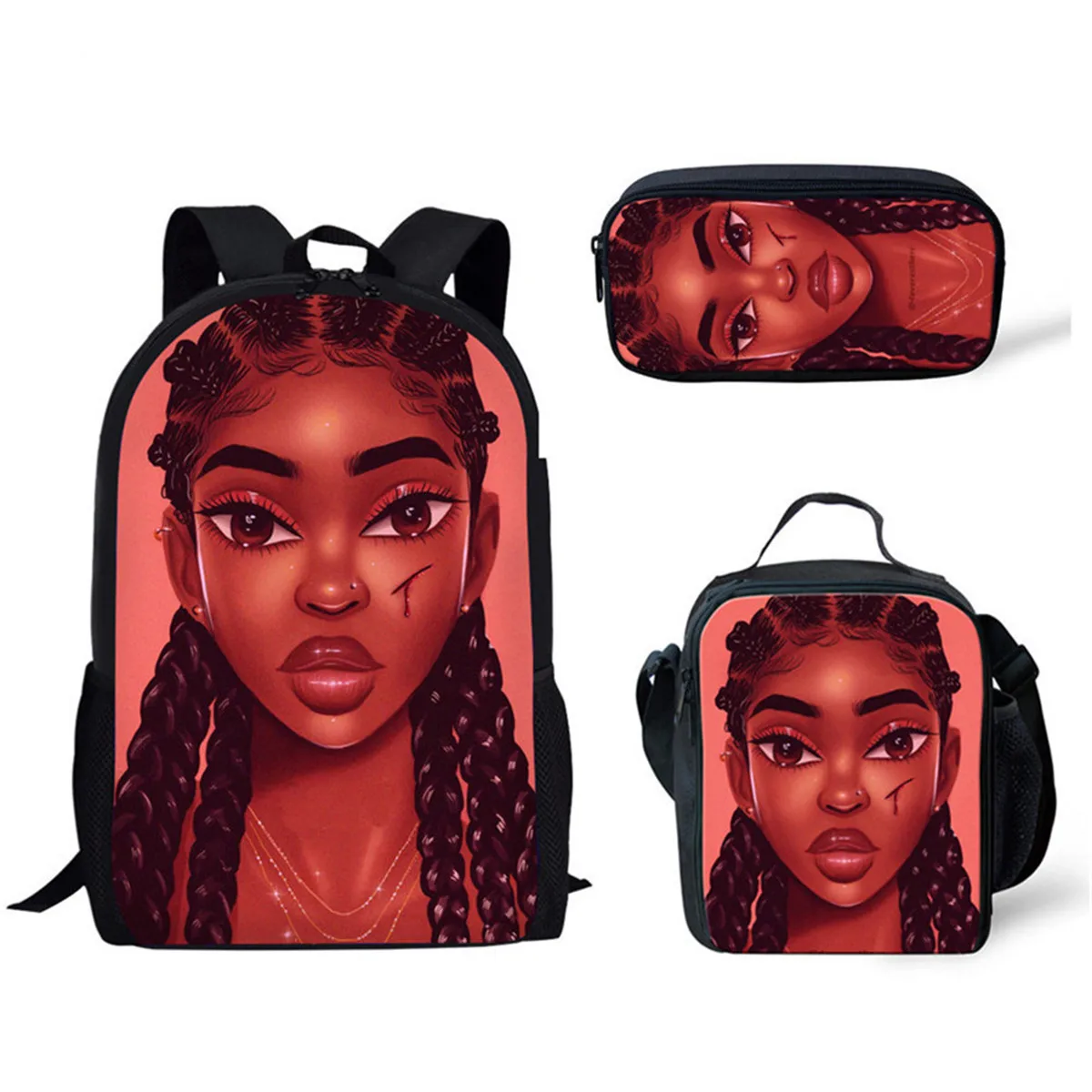 Cool Dreadlocks Girl Pattern School Bags Set Large Capacity Students Mochila 3pcs Pencil Cases &Lunch Swanky Children Backpacks
Cool Dreadlocks Girl Pattern School Bags Set Large Capacity Students Mochila 3pcs Pencil Cases &Lunch Swanky Children Backpacks