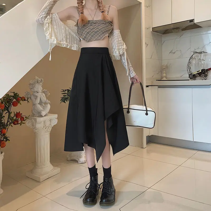 Women's New Skirt Summer High Waist Black Midi Skirt Temperament Commuter Casual Slim Fit Crotch Thigh Thick A-line Skirt
Women's New Skirt Summer High Waist Black Midi Skirt Temperament Commuter Casual Slim Fit Crotch Thigh Thick A-line Skirt