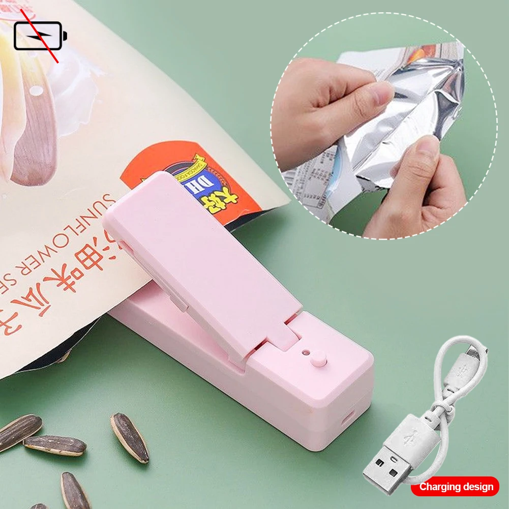 2 IN 1 USB Chargable Mini Bag Sealer Heat Sealers With Cutter Knife Rechargeable Portable Sealer For Plastic Bag Food Storage
2 IN 1 USB Chargable Mini Bag Sealer Heat Sealers With Cutter Knife Rechargeable Portable Sealer For Plastic Bag Food Storage