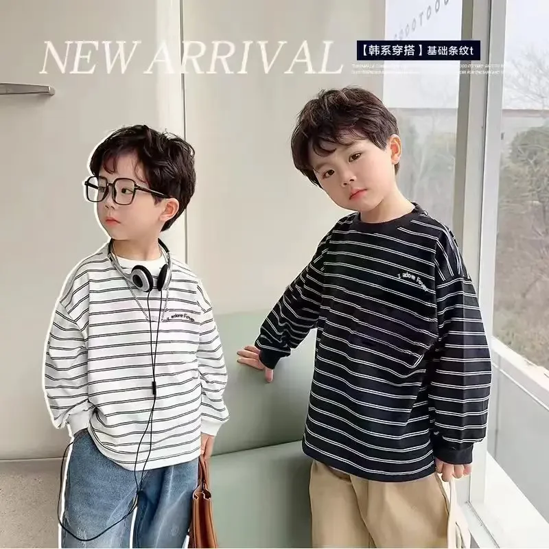 Детская футболка с длинным рукавом, в полоску
Детская футболка с длинным рукавом, в полоску