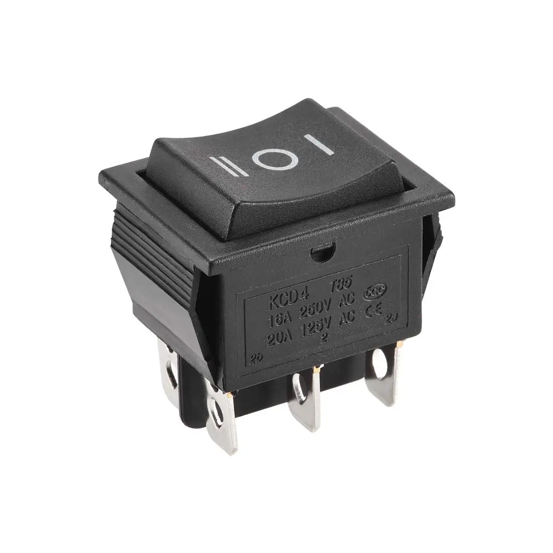 

Keszoox DPDT On/Off/On 3 Position Snap Boat Rocker Toggle Switch,Black,AC 20A/125V 16A/250V,for Boat,Household Appliances