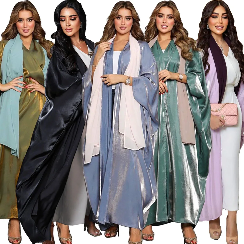 

Moroccan Women Muslim Open Abaya Bat Sleeve Cardigan Maxi Dress Turkey Dubai Islamic Eid Party Kaftan Robe Kimono Jilbab Ramadan