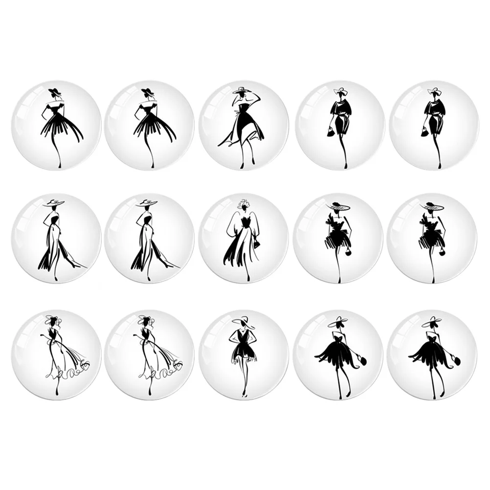 

15pcs Refrigerator Magnets Abstract Figures Crystal Glass Fridge Stickers