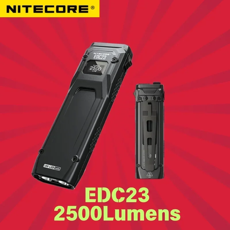 NITECORE EDC23 USB-C Перезаряжаемый тактический фонарик OLED-дисплей 2 * светодиоды Карманный маленький фонарик EDC на 2500 люмен Встроенный литиевый аккумулятор
NITECORE EDC23 USB-C Перезаряжаемый тактический фонарик OLED-дисплей 2 * светодиоды Карманный маленький фонарик EDC на 2500 люмен Встроенный литиевый аккумулятор