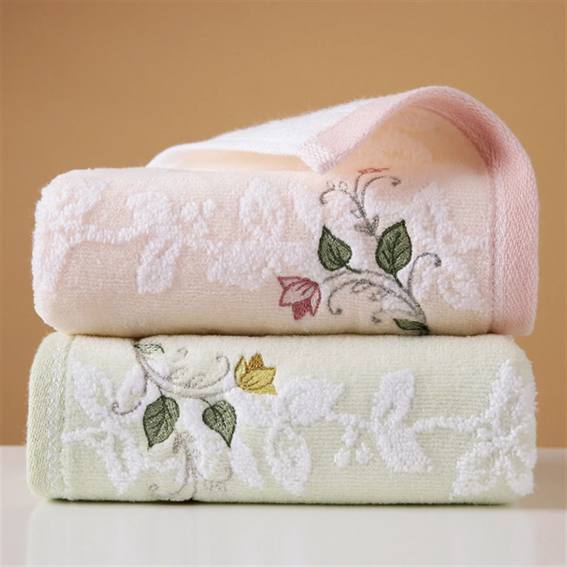 

100% Cotton 68x34cm Luxury Embroidered Towel Men and Women Travel Hotel Bathroom Towel Soft Super Absorbent Household Face Towel