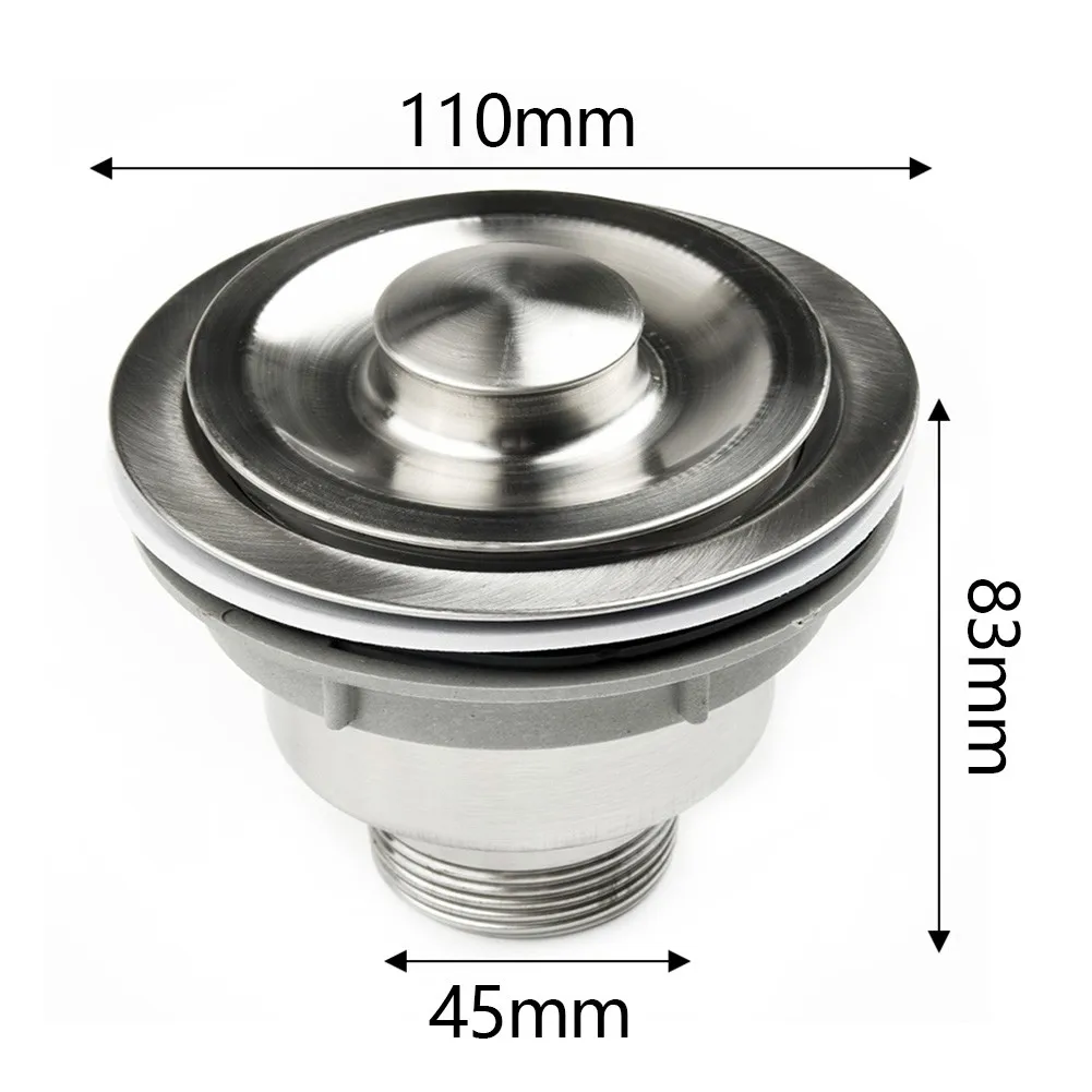 Kitchen Sink Waste Stainless Steel Strainer Plug Drain Filter Basket Drainer Kit Sink Drain Strainer Hair Catcher Bath Stopper
Kitchen Sink Waste Stainless Steel Strainer Plug Drain Filter Basket Drainer Kit Sink Drain Strainer Hair Catcher Bath Stopper