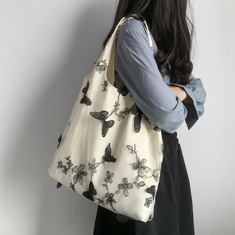 Female Fashion Canvas Soft Cloth Butterfly Chic Slouchy Hobo Bag Women Casual Bohemian Shoulder Bag Big Capacity Handbag
Female Fashion Canvas Soft Cloth Butterfly Chic Slouchy Hobo Bag Women Casual Bohemian Shoulder Bag Big Capacity Handbag