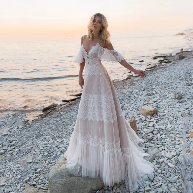 Bohemian 2022 Lace Women's Wedding Dress, Bride, V-neck, Backless, Sleeveless, Elegant Sexy Vestidos De Novia A-line Long Skirt
Bohemian 2022 Lace Women's Wedding Dress, Bride, V-neck, Backless, Sleeveless, Elegant Sexy Vestidos De Novia A-line Long Skirt