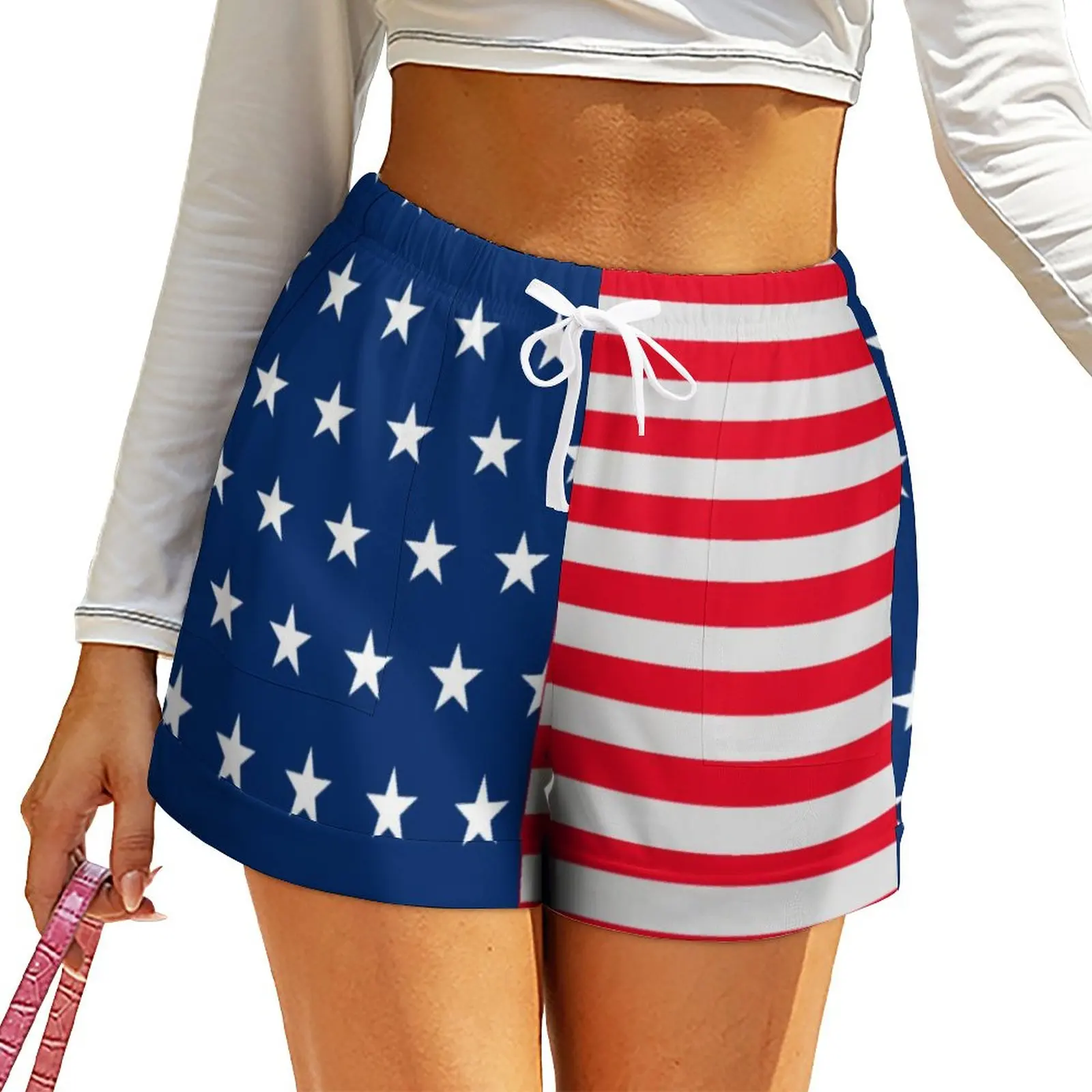 USA Flag Print Shorts High Waist Stars and Stripes Print Shorts With Pockets Summer Cute Oversize Short Pants Casual Bottoms
USA Flag Print Shorts High Waist Stars and Stripes Print Shorts With Pockets Summer Cute Oversize Short Pants Casual Bottoms