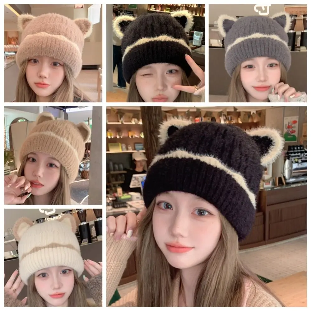 Thicken Cat Ear Beanie Simple Solid Color All-match Knitted Woolen Hat Ins Korean Style Cat Ear Skullies Girl
Thicken Cat Ear Beanie Simple Solid Color All-match Knitted Woolen Hat Ins Korean Style Cat Ear Skullies Girl