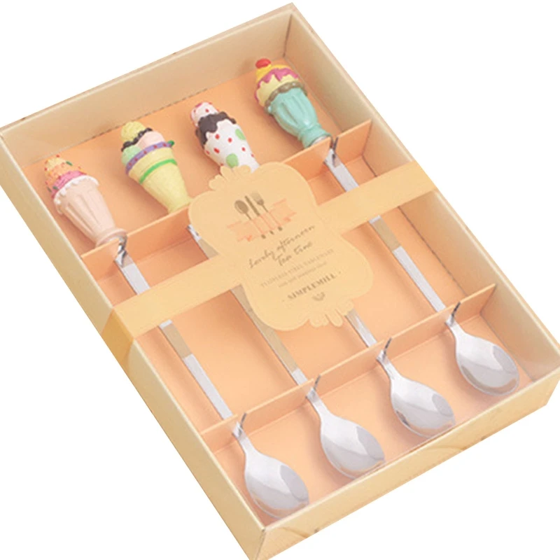 4 Pieces Ice Cream Spoons Stainless Steel Material Spoons Stirring Spoons Coffee Spoons Dessert Mixing Spoons for Drinks
4 Pieces Ice Cream Spoons Stainless Steel Material Spoons Stirring Spoons Coffee Spoons Dessert Mixing Spoons for Drinks