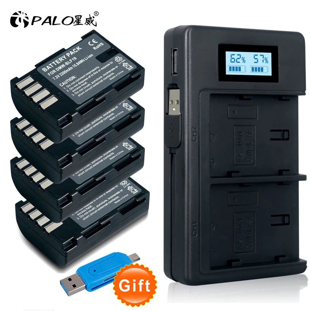 2200mAh DMW-BLF19E DMW-BLF19 DMW BLF19 BLF19 BLF19E Camera Battery + LCD USB Charger for Panasonic Lumix GH3 GH4 GH5 G9
2200mAh DMW-BLF19E DMW-BLF19 DMW BLF19 BLF19 BLF19E Camera Battery + LCD USB Charger for Panasonic Lumix GH3 GH4 GH5 G9