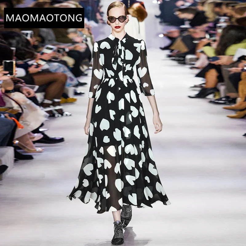 Женское дизайнерское платье с бантом, белое длинное шифоновое платье с контрастным принтом и рукавом три четверти на лето
Женское дизайнерское платье с бантом, белое длинное шифоновое платье с контрастным принтом и рукавом три четверти на лето