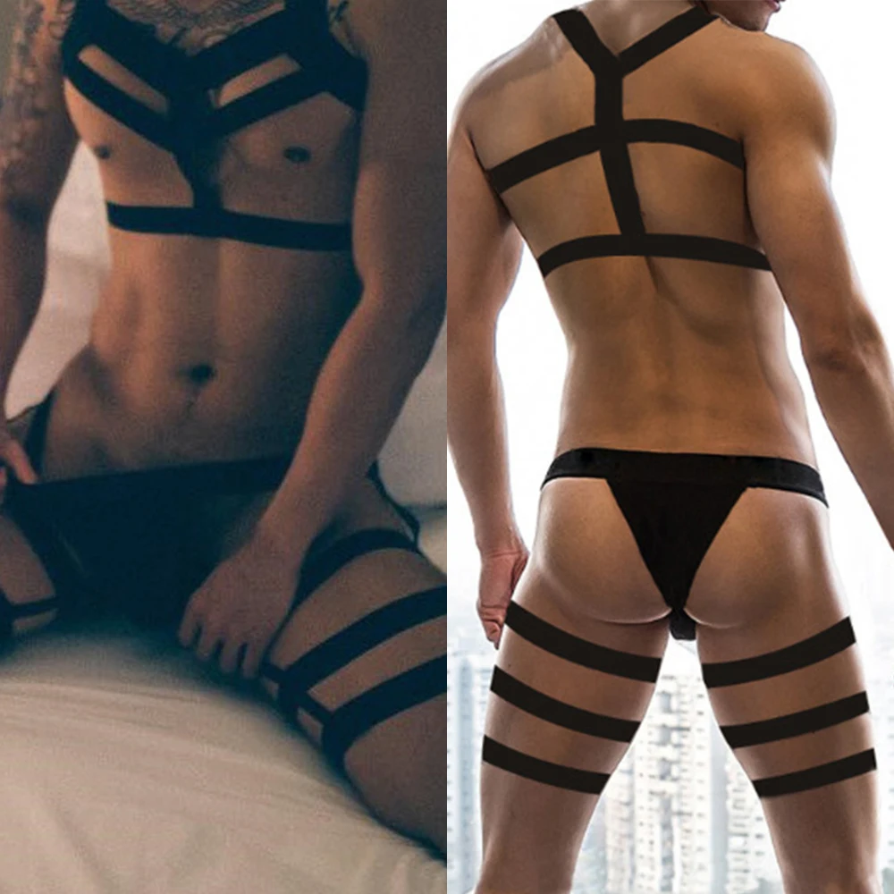 Hot Sexy Mens Bandage Belt Strap Underwear Thigh Suspender Briefs Erotic Lingerie Stockings Long Socks Body Harness Stockings
Hot Sexy Mens Bandage Belt Strap Underwear Thigh Suspender Briefs Erotic Lingerie Stockings Long Socks Body Harness Stockings