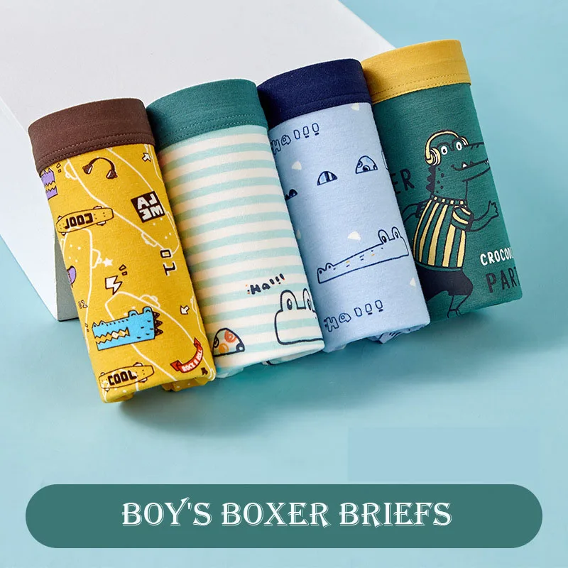 2022 Summer Boys Cotton Boxer Briefs Cute Cartoon Printing Antibacterial Children's Underwear/4Pcs
2022 Summer Boys Cotton Boxer Briefs Cute Cartoon Printing Antibacterial Children's Underwear/4Pcs