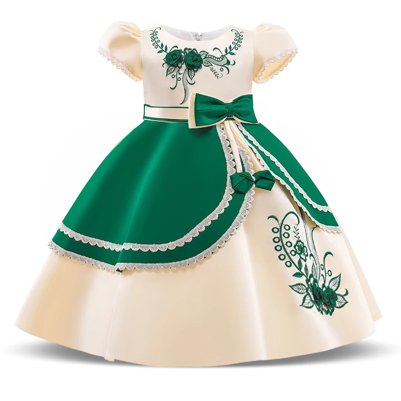 New Formal Kids Vintage Embroidery Dress For Girl Children Costume Prom Party Princess Dresses vestidos de bautizo para niña
New Formal Kids Vintage Embroidery Dress For Girl Children Costume Prom Party Princess Dresses vestidos de bautizo para niña
