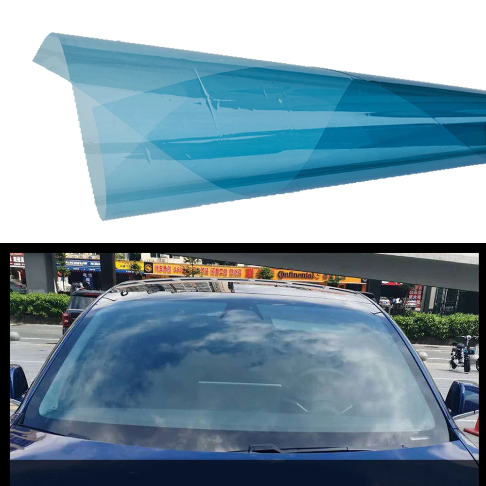 

100cm x 150cm 70% VLT Light Blue Car Big Windshield Tint Windscreen Foils UV 99% IR 95% High Heat Insulation Solar Window Film