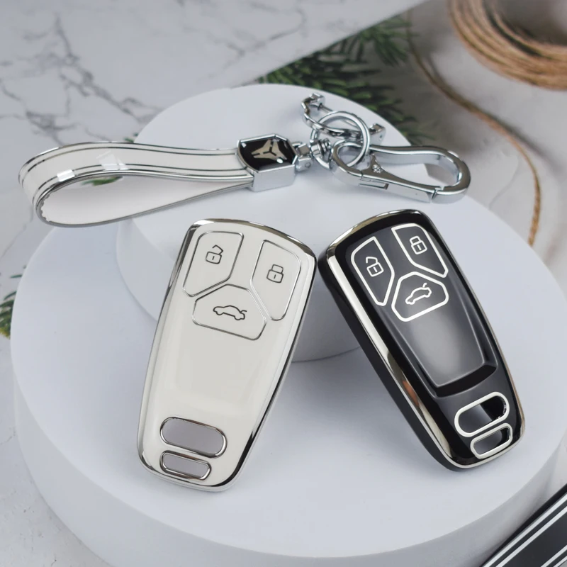 Silver Bord Car Smart Key Case Cover Shell For Audi A6 A5 Q7 S4 S5 A4 B9 A4L 4m TT RS 8S 2016 2017 2018 Keychain Accessories
Silver Bord Car Smart Key Case Cover Shell For Audi A6 A5 Q7 S4 S5 A4 B9 A4L 4m TT RS 8S 2016 2017 2018 Keychain Accessories
