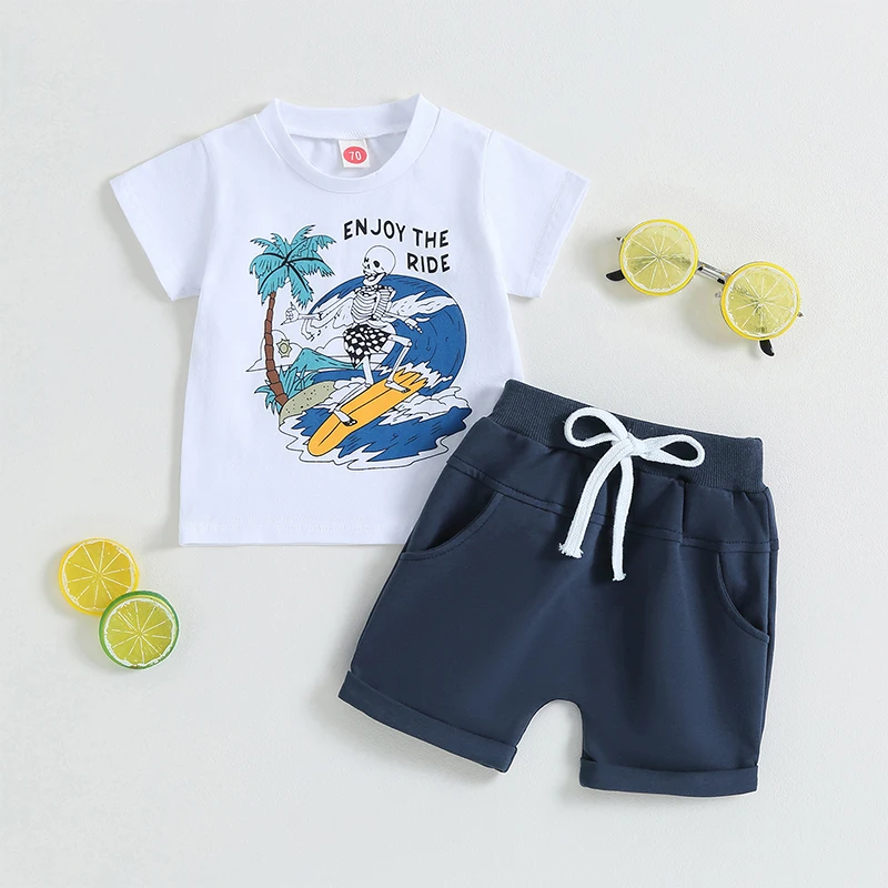 0-3 Years Toddler Baby Boys Clothes Set White Short Sleeve Letter Print Tops and Drawstring Shorts Newborn 2023 Summer Clothes
0-3 Years Toddler Baby Boys Clothes Set White Short Sleeve Letter Print Tops and Drawstring Shorts Newborn 2023 Summer Clothes