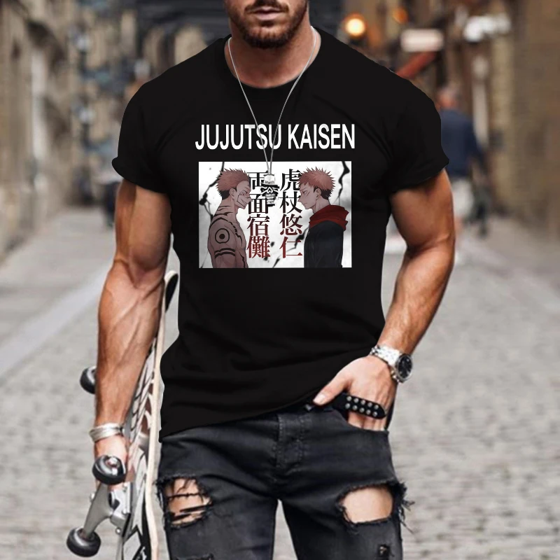 Harajuku Style Men's T-Shirt Jiu Jitsu Kaisen 3D Printing Cartoon Anime Casual Short Sleeve Shirt Sports Loose Shirt Oversized
Harajuku Style Men's T-Shirt Jiu Jitsu Kaisen 3D Printing Cartoon Anime Casual Short Sleeve Shirt Sports Loose Shirt Oversized