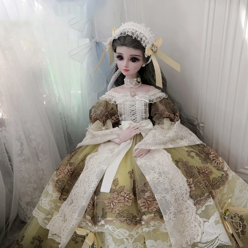 Handmade Elegant Victoria Long Princess Dress Skirt 1/3 BJD Doll Clohtes For Dolls 60cm Jointed Dolls Accessories For Girls 
Handmade Elegant Victoria Long Princess Dress Skirt 1/3 BJD Doll Clohtes For Dolls 60cm Jointed Dolls Accessories For Girls