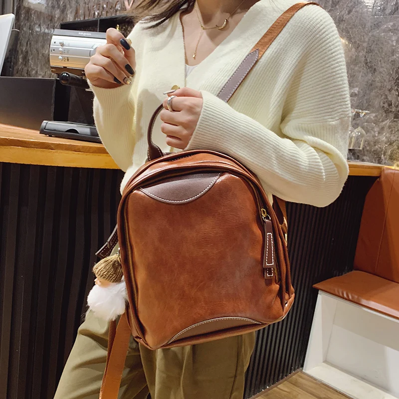 Vintage Leather Mini Women Backpack PU Lady Small Backpack Purse Shoulder Travel Bag Female School Bag For Teenage Grils
Vintage Leather Mini Women Backpack PU Lady Small Backpack Purse Shoulder Travel Bag Female School Bag For Teenage Grils