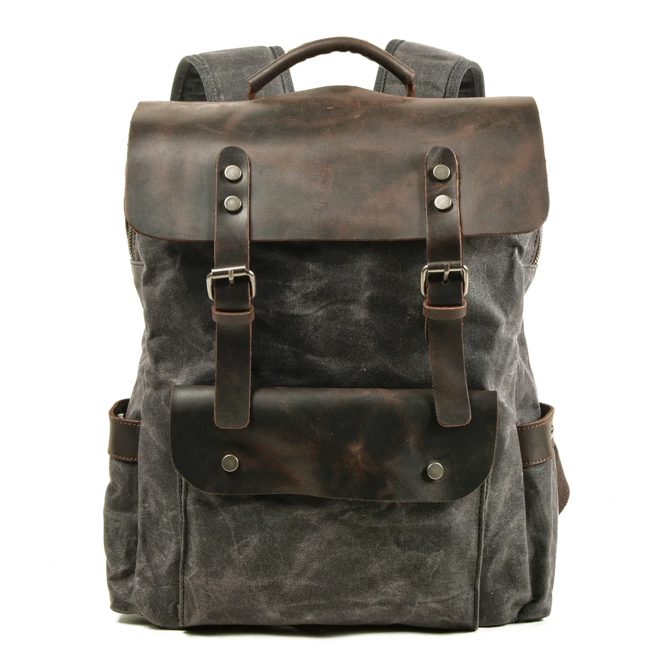 Muchuan Outdoor Computer Backpack Student Waterproof Bag Cotton Waxed Canvas with the Header Level Crazy Horse Leather Backpack
Muchuan Outdoor Computer Backpack Student Waterproof Bag Cotton Waxed Canvas with the Header Level Crazy Horse Leather Backpack