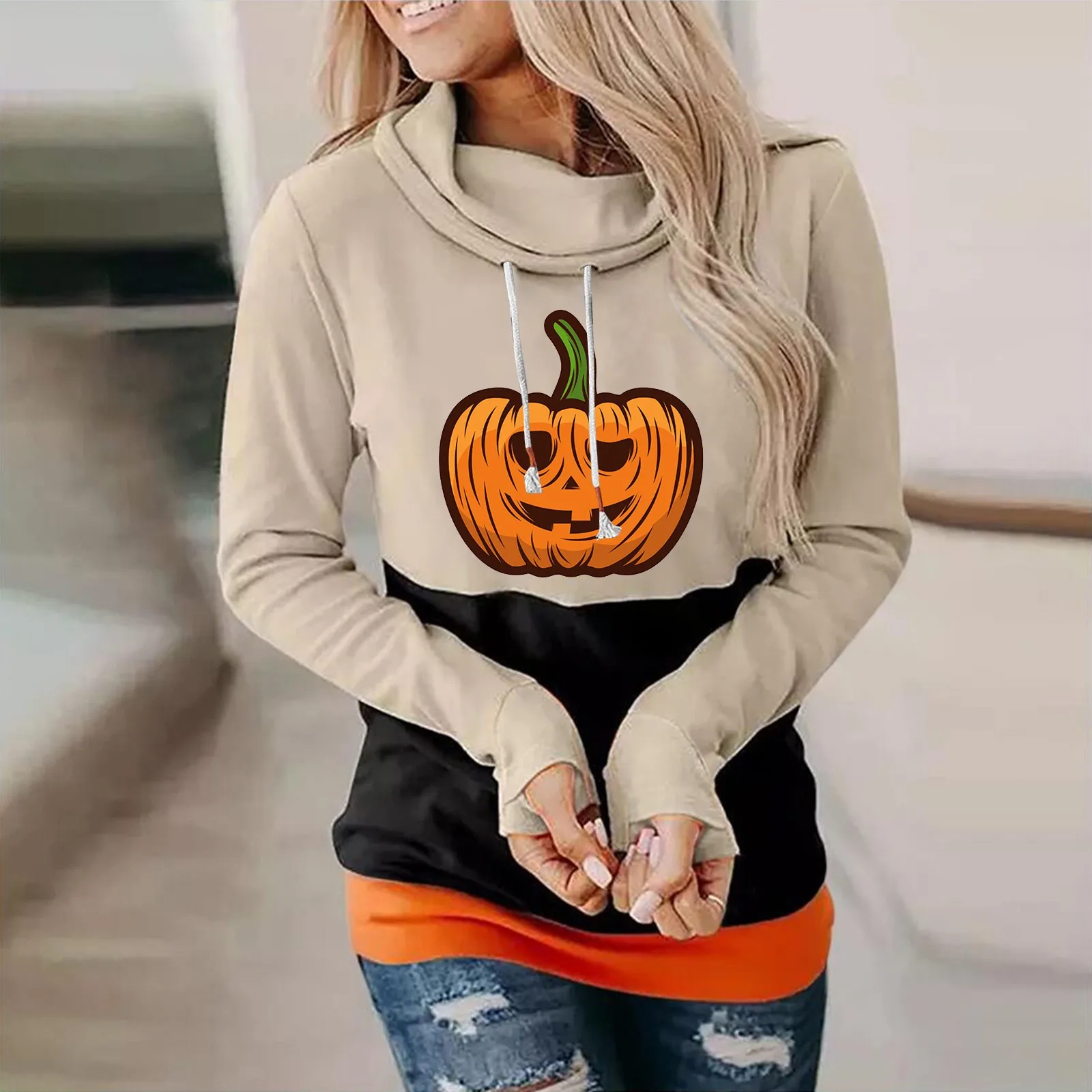Women Halloween Printing Sweatshirt Casual Long Womens Quarter Zip Wide Neck Sweatshirt Women Womens Sweatshirts Tall Length
Women Halloween Printing Sweatshirt Casual Long Womens Quarter Zip Wide Neck Sweatshirt Women Womens Sweatshirts Tall Length