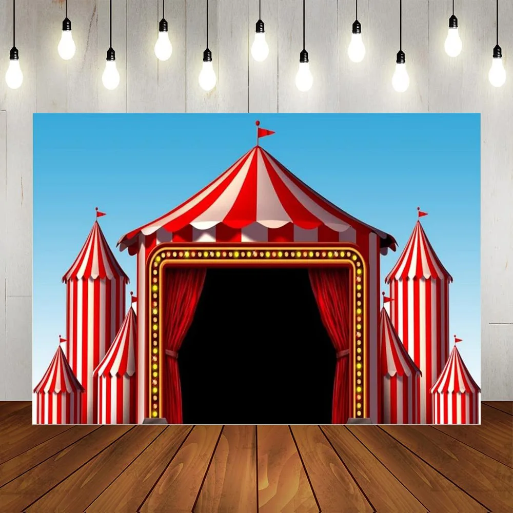 Circus Backdrops for Photoshoot Red Tent Carnival Photography Baby Shower Kids Birthday Party Banner Background Photo Props
Circus Backdrops for Photoshoot Red Tent Carnival Photography Baby Shower Kids Birthday Party Banner Background Photo Props