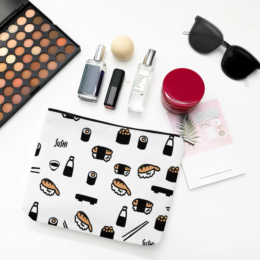 Japanese Food Linen Women Cosmetic Bag Sushi Food Makeup Pouch Lady Tote Purse Travel Organizer Case
Japanese Food Linen Women Cosmetic Bag Sushi Food Makeup Pouch Lady Tote Purse Travel Organizer Case