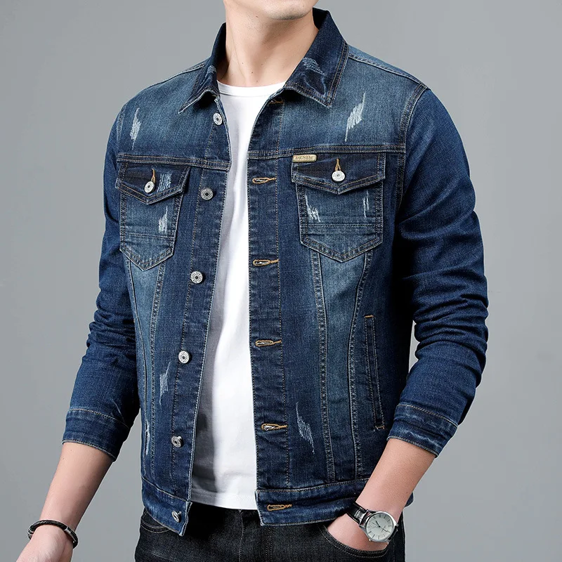 2022 Spring New Men's Casual Cotton Denim Jacket Classic Style Fashion Slim Washed Retro Blue Jeans Coat Male
2022 Spring New Men's Casual Cotton Denim Jacket Classic Style Fashion Slim Washed Retro Blue Jeans Coat Male
