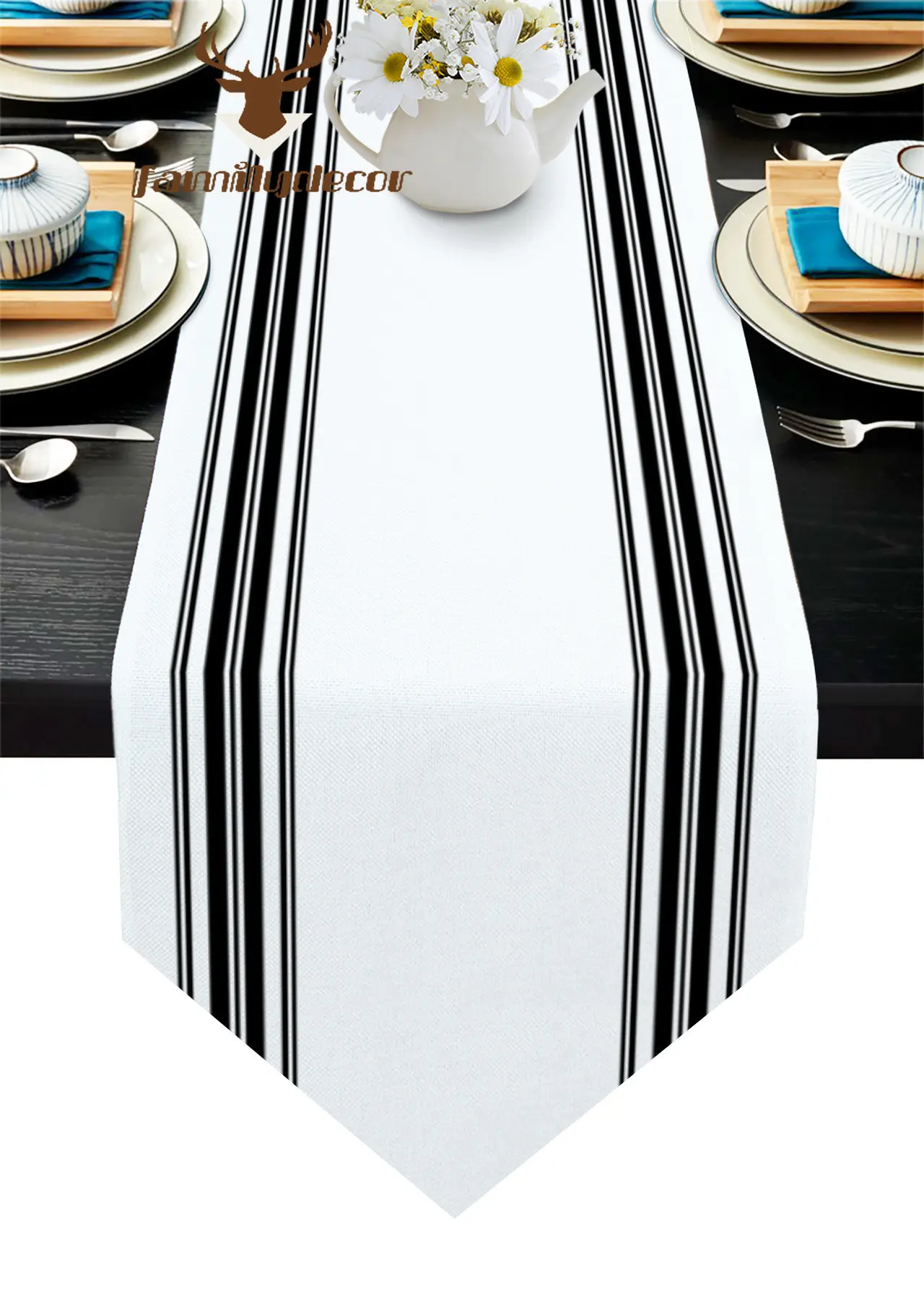 Farmhouse Stripes Black And White Table Runner Country Wedding Decoration Tablecloth Home Hotel Party Kitchen Dining Table Mats
Farmhouse Stripes Black And White Table Runner Country Wedding Decoration Tablecloth Home Hotel Party Kitchen Dining Table Mats