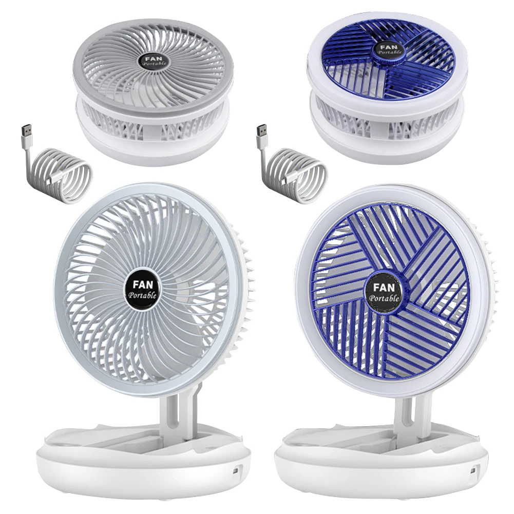 2 in 1 Portable USB Type-C Rechargeable Summer Desktop Cooling Electric Foldable Fan with LED Night Light Outdoor Travel 4 Gears 
2 in 1 Portable USB Type-C Rechargeable Summer Desktop Cooling Electric Foldable Fan with LED Night Light Outdoor Travel 4 Gears