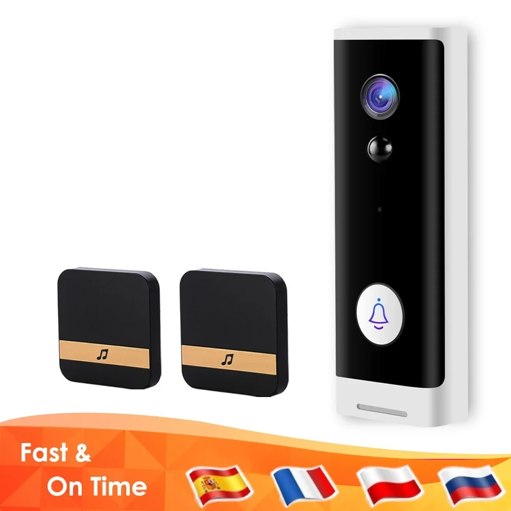 1080P Smart Home Doorbell Camera WiFi Wireless Door Bell Video Intercom for Home HD Security IP Camera Outdoor Google Alexa
1080P Smart Home Doorbell Camera WiFi Wireless Door Bell Video Intercom for Home HD Security IP Camera Outdoor Google Alexa