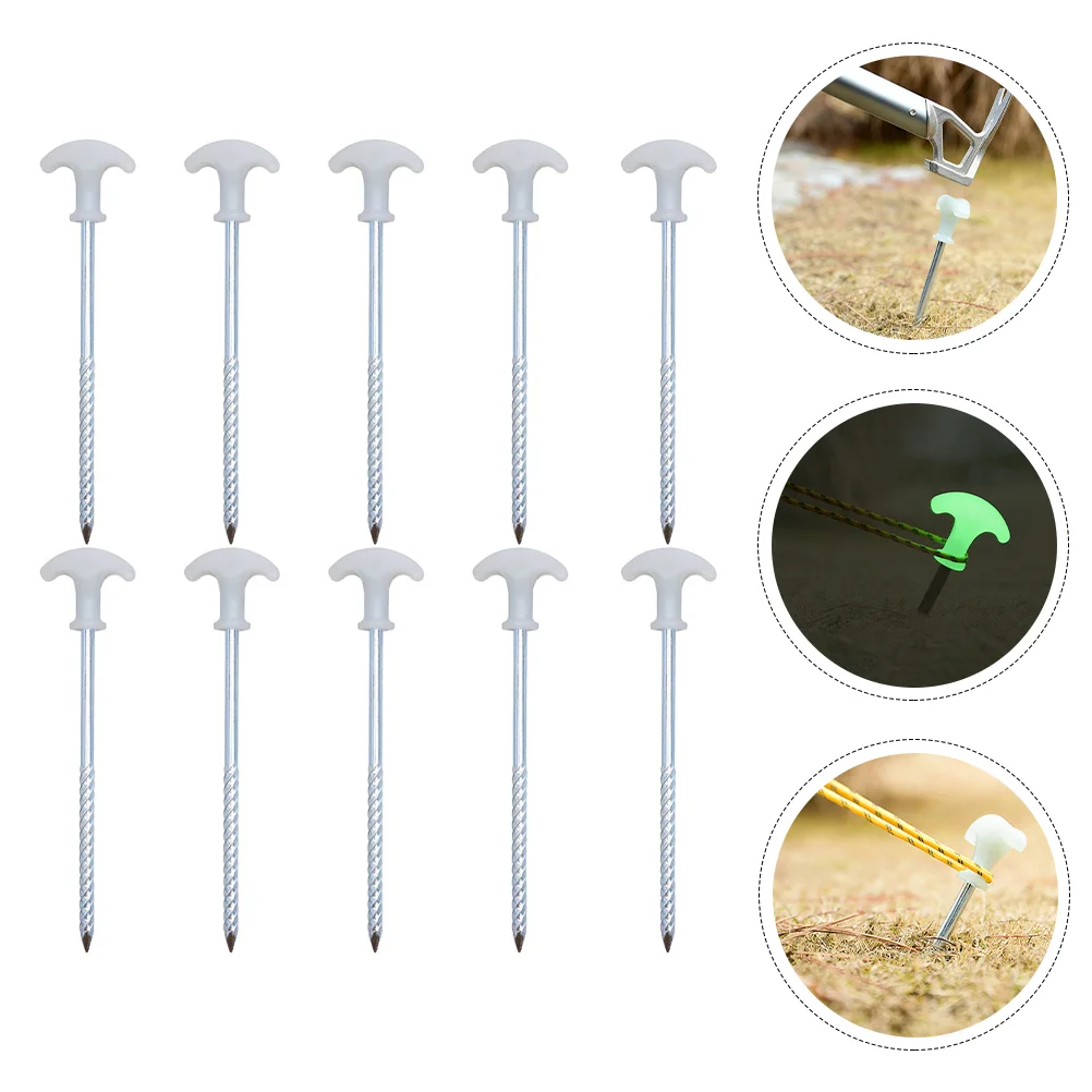 10Pcs Screw Shape Nails Stainless Steel Nail Stainless Steel Tent Pegs Fixing Nails Ground Nails for Outdoor Camping Climbing
10Pcs Screw Shape Nails Stainless Steel Nail Stainless Steel Tent Pegs Fixing Nails Ground Nails for Outdoor Camping Climbing