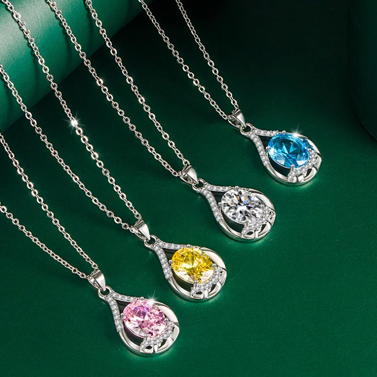ANGLANG Luxury Water Drop Pendant Necklace Bridal Wedding Shiny CZ Stone Romantic Elegant Fashion Necklace Jewelry for Women
ANGLANG Luxury Water Drop Pendant Necklace Bridal Wedding Shiny CZ Stone Romantic Elegant Fashion Necklace Jewelry for Women