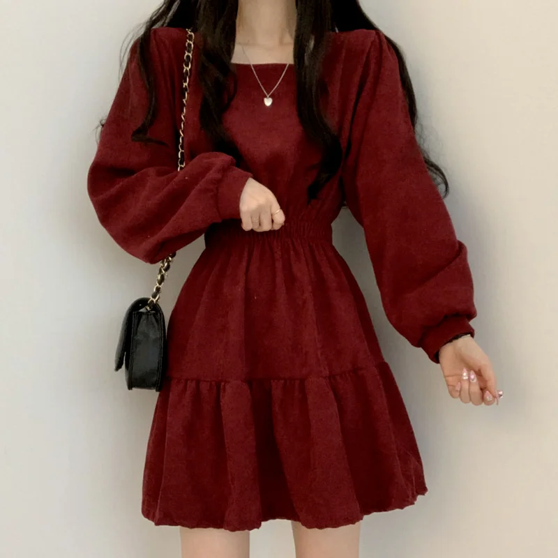 QWEEK Vintage Mini Dress Women Sweet Retro Wrap Square Collar Long Sleeve Short Dresses Solid 3 Colors Preppy Style Clothes 2022
QWEEK Vintage Mini Dress Women Sweet Retro Wrap Square Collar Long Sleeve Short Dresses Solid 3 Colors Preppy Style Clothes 2022