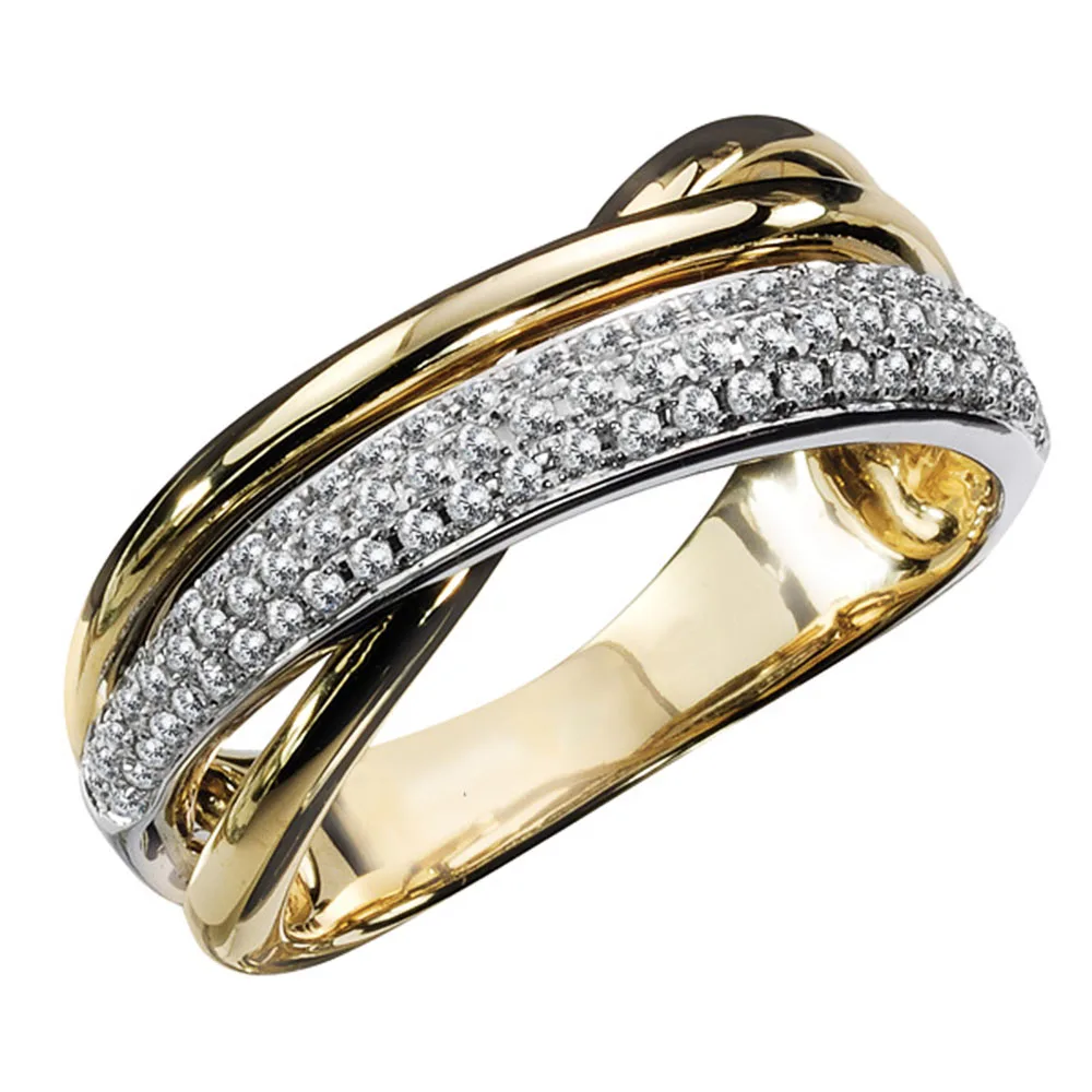 Huitan Hot Selling Cross Rings Bridal Wedding Engagement Party Fashion Jewelry Dazzling Crystal Zircon High Quality Women Rings
Huitan Hot Selling Cross Rings Bridal Wedding Engagement Party Fashion Jewelry Dazzling Crystal Zircon High Quality Women Rings