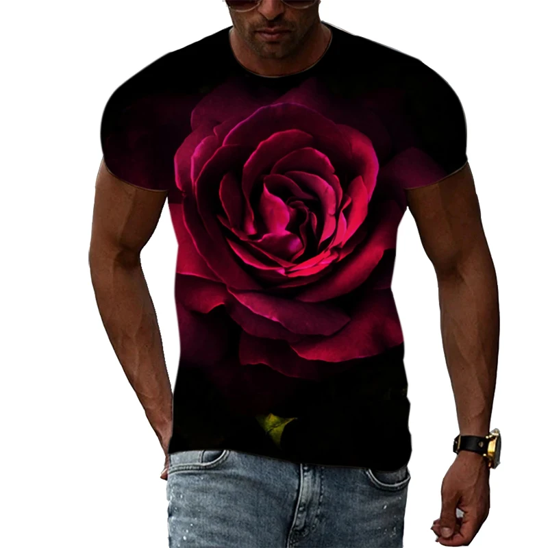 New Hot Fashion Summer Rose Flowers Graphic Print T Shirts Unisex Men Women Casual Personality Street Short Sleeve Plus Size Top
New Hot Fashion Summer Rose Flowers Graphic Print T Shirts Unisex Men Women Casual Personality Street Short Sleeve Plus Size Top