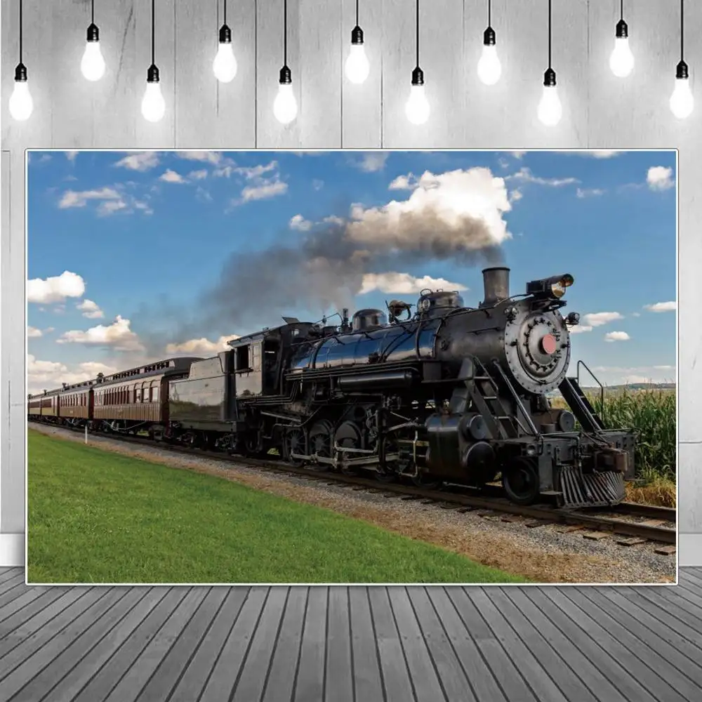 Vintage Train Photography Backdrop Holiday Decoration Children Spring Outing Green Farm Field Home Party Studio Photo Background
Vintage Train Photography Backdrop Holiday Decoration Children Spring Outing Green Farm Field Home Party Studio Photo Background