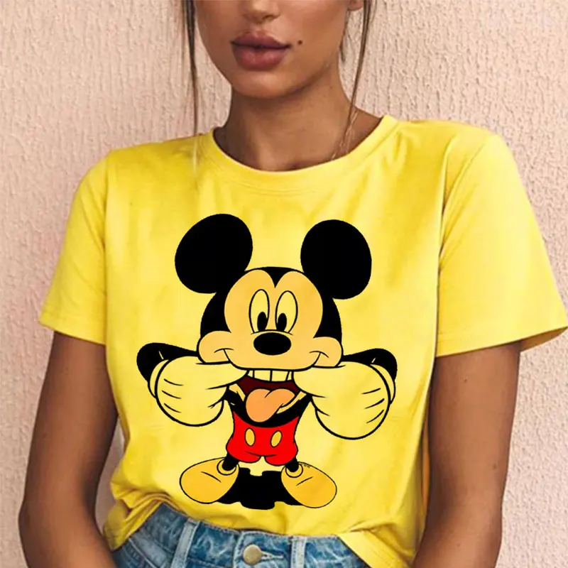 Women Funny Mickey Mouse Print Disney Cartoon Graphic Yellow T-shirts Kawaii Harajuku Clothing Summer 8 Colors Tops Streetwear
Women Funny Mickey Mouse Print Disney Cartoon Graphic Yellow T-shirts Kawaii Harajuku Clothing Summer 8 Colors Tops Streetwear