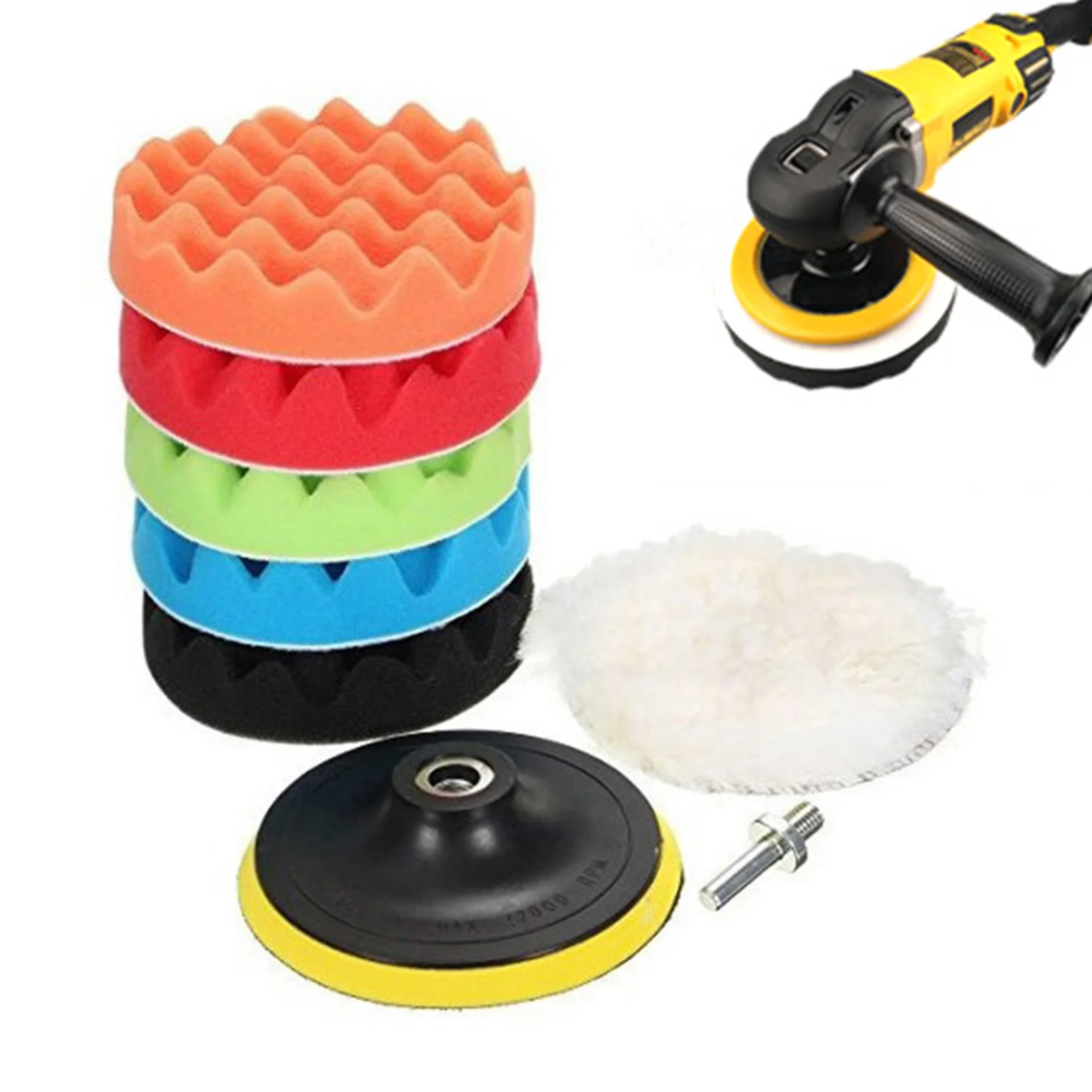 5Pcs Self-Adhesive Buffing Waxing Sponge Car Polishing Disc Wool Wheel Pad Cleaning Maintenance Tools For Polisher Drill Adapter
5Pcs Self-Adhesive Buffing Waxing Sponge Car Polishing Disc Wool Wheel Pad Cleaning Maintenance Tools For Polisher Drill Adapter