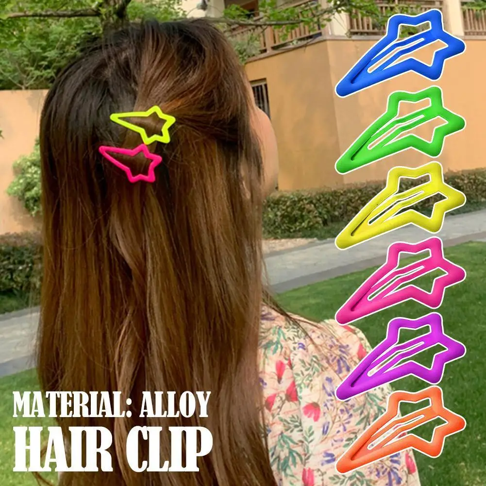 6 шт., флуоресцентные заколки для волос, в форме звезды
6 шт., флуоресцентные заколки для волос, в форме звезды
