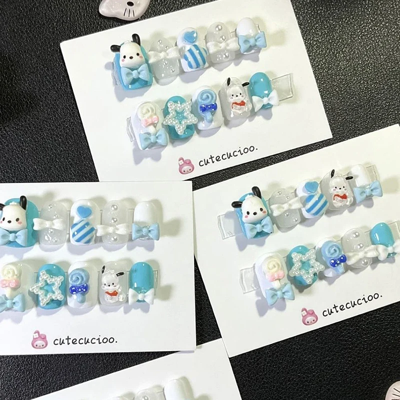 Sanrioed Pochacco Cartoon Kawaii Fake Nail Stickers Summer Small Fresh Sweet Girl Short Student Reusable Nail Stickers
Sanrioed Pochacco Cartoon Kawaii Fake Nail Stickers Summer Small Fresh Sweet Girl Short Student Reusable Nail Stickers