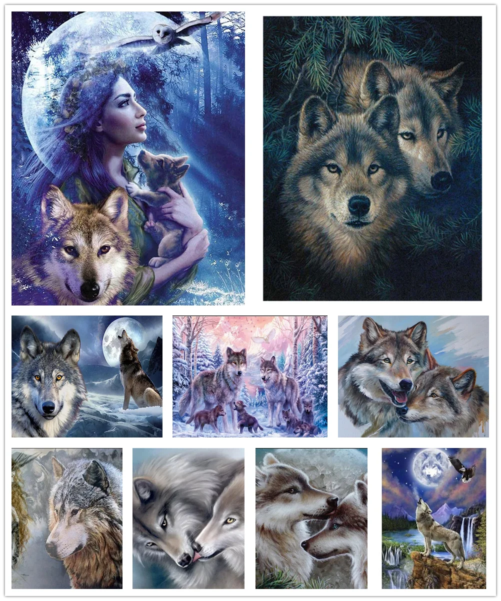 Wolf Diamond Painting 5D Diy Diamond Embroidery Moonlit Night Wolf Pack Cross Stitch Kit Animals Rhinestones Beaded Painting
Wolf Diamond Painting 5D Diy Diamond Embroidery Moonlit Night Wolf Pack Cross Stitch Kit Animals Rhinestones Beaded Painting