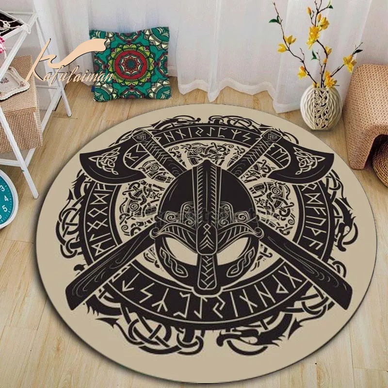 Nordic Viking Vintage Rug Round Mat Circle Carpet Bath Mat Black Mat Home Decoration rugs for kitchen carpets for living room
Nordic Viking Vintage Rug Round Mat Circle Carpet Bath Mat Black Mat Home Decoration rugs for kitchen carpets for living room