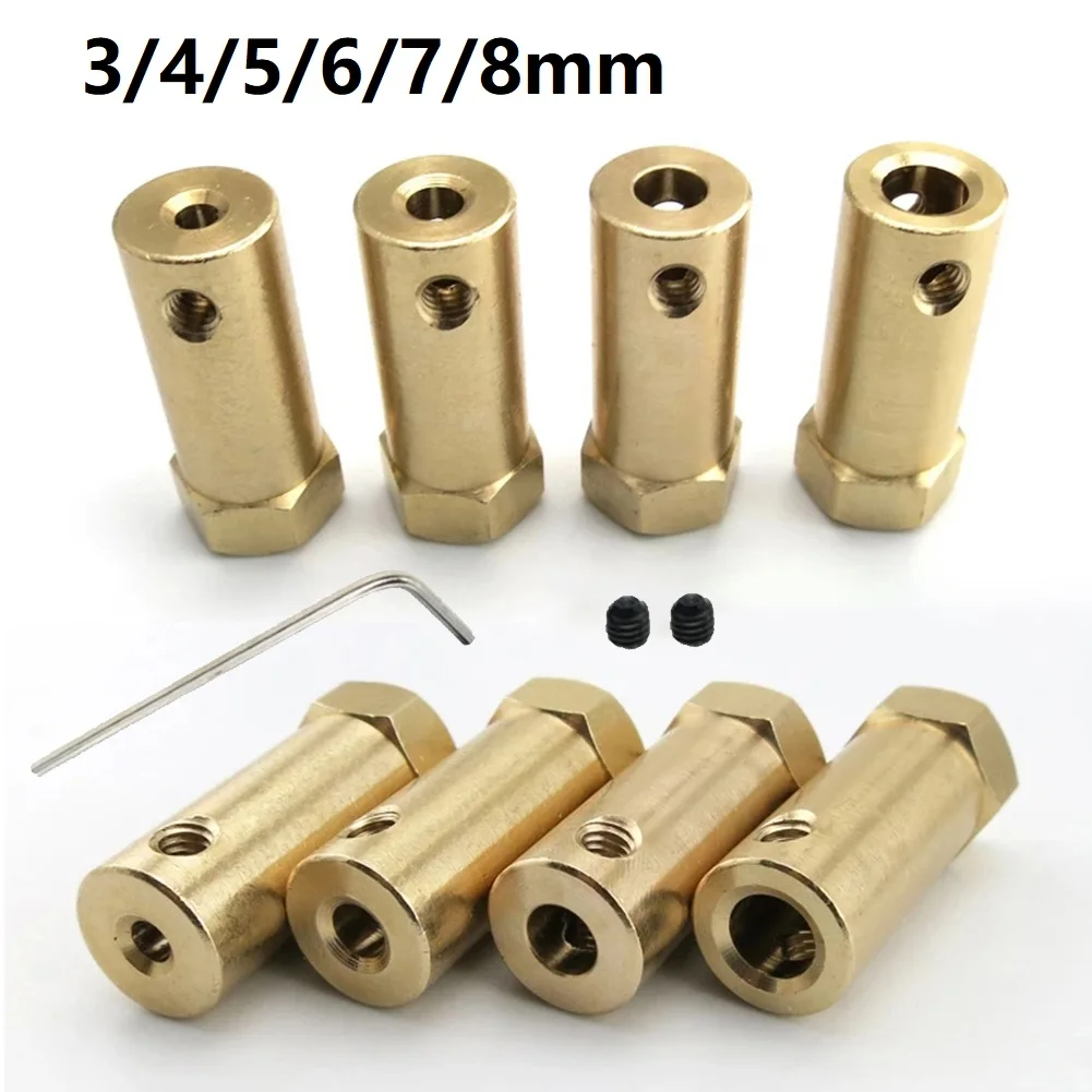 Extended Coupler Copper Rigid Hexagon Coupling Motor Shaft Connector Sleeve 3mm 4mm 5mm 6mm 7mm 8mm With Spanner M4 Screw
Extended Coupler Copper Rigid Hexagon Coupling Motor Shaft Connector Sleeve 3mm 4mm 5mm 6mm 7mm 8mm With Spanner M4 Screw